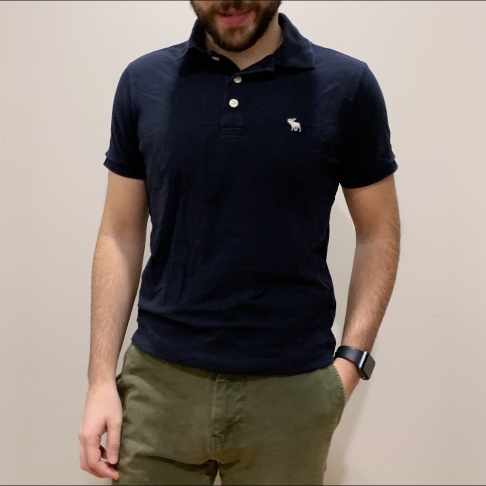 Blue Abercrombie Cotton Polo